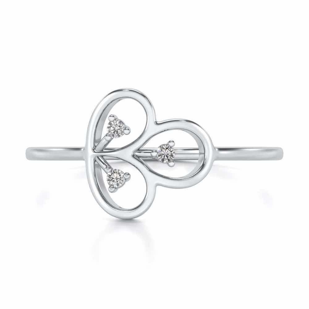 Luck Chord Silver Ring - White Gold - Image 4