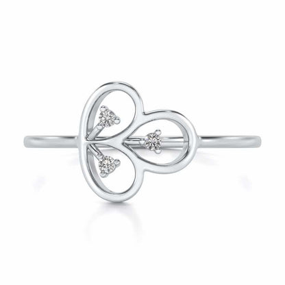 Luck Chord Silver Ring - White Gold - Image 4