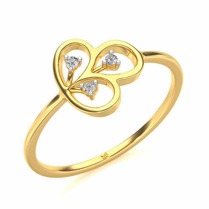 Luck Chord Silver Ring - Yellow Gold - Image 1
