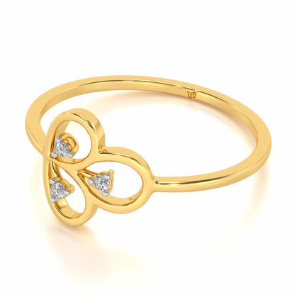 Luck Chord Silver Ring - Yellow Gold - Image 2