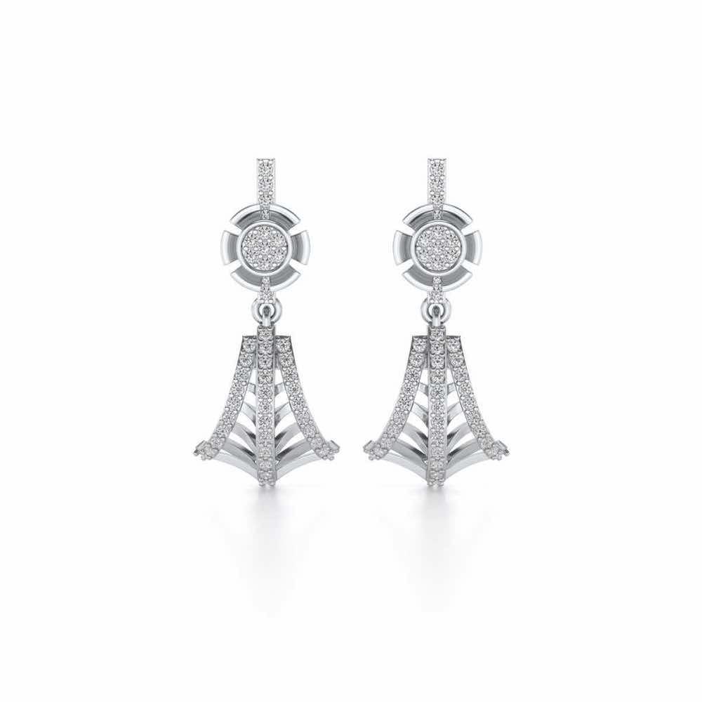 Luck Drops Earrings - White Gold - Image 1