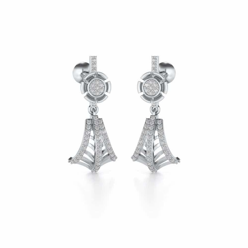 Luck Drops Earrings - White Gold - Image 2