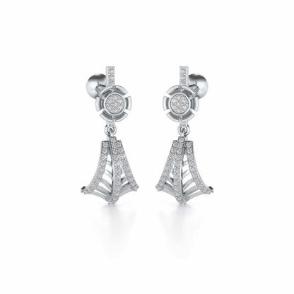 Luck Drops Earrings - White Gold - Image 2
