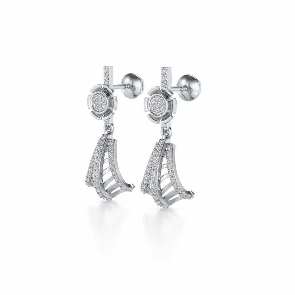 Luck Drops Earrings - White Gold - Image 3