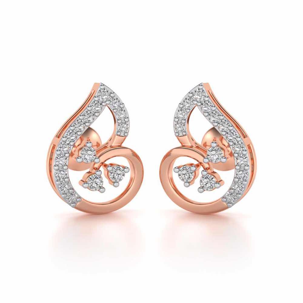Luck Magic Silver Studs - Rose Gold - Image 1
