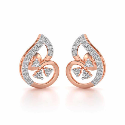 Luck Magic Silver Studs - Rose Gold - Image 1