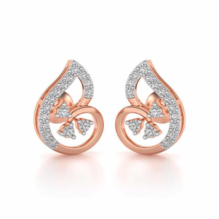 Luck Magic Silver Studs - Rose Gold - Image 1