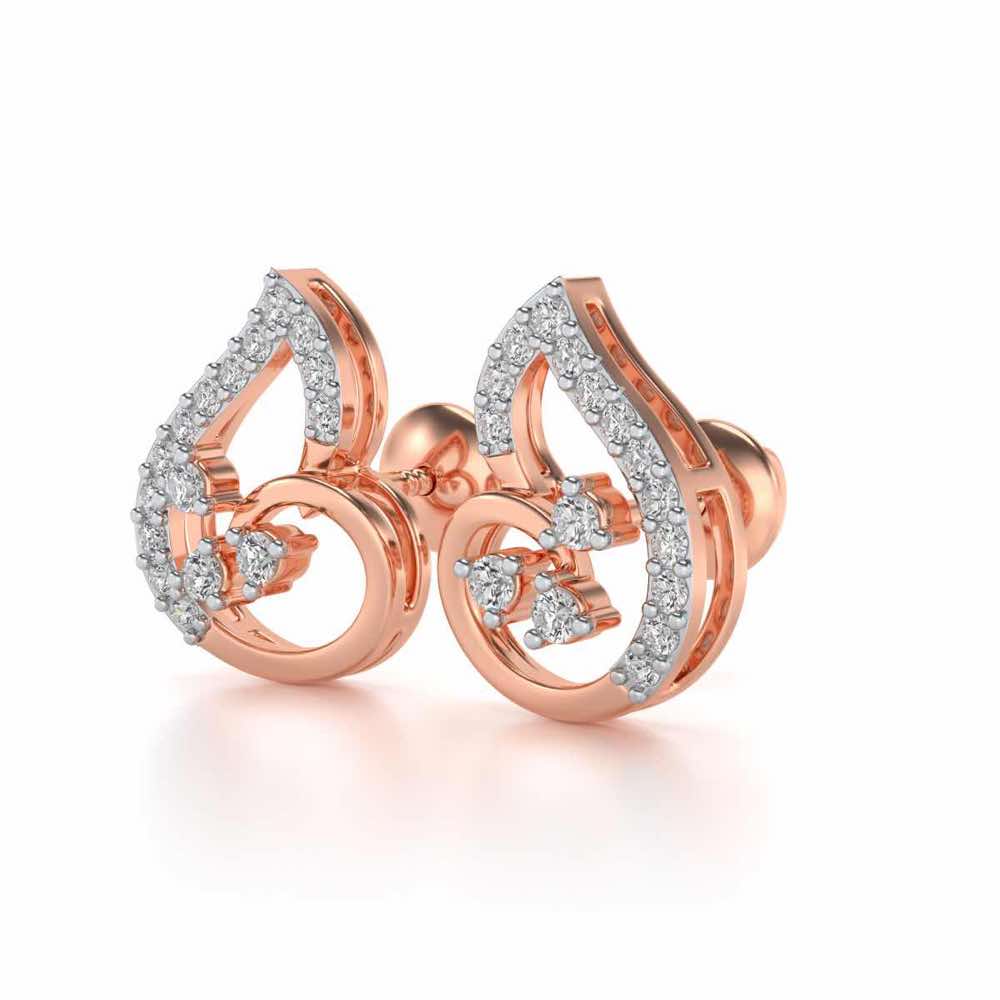 Luck Magic Silver Studs - Rose Gold - Image 3