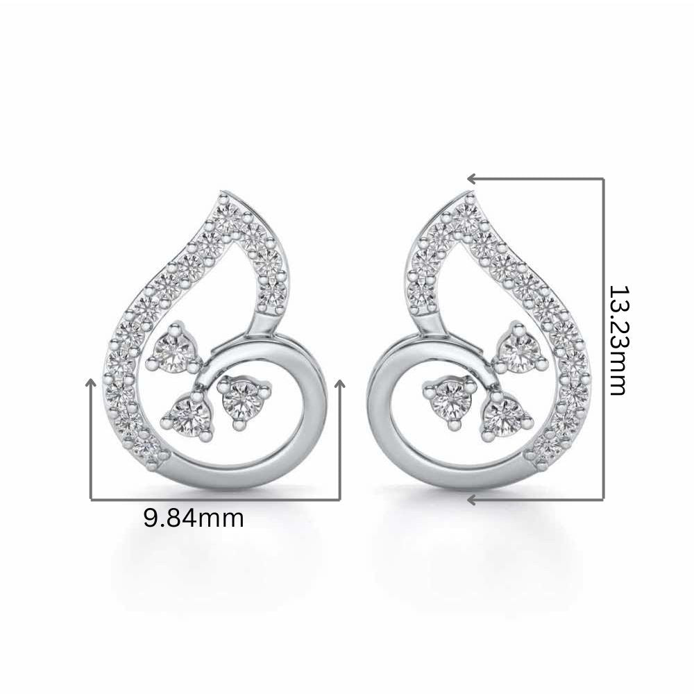 Luck Magic Silver Studs - White Gold - Image 2