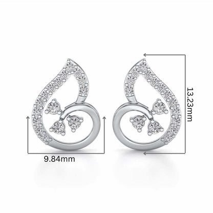 Luck Magic Silver Studs - White Gold - Image 2