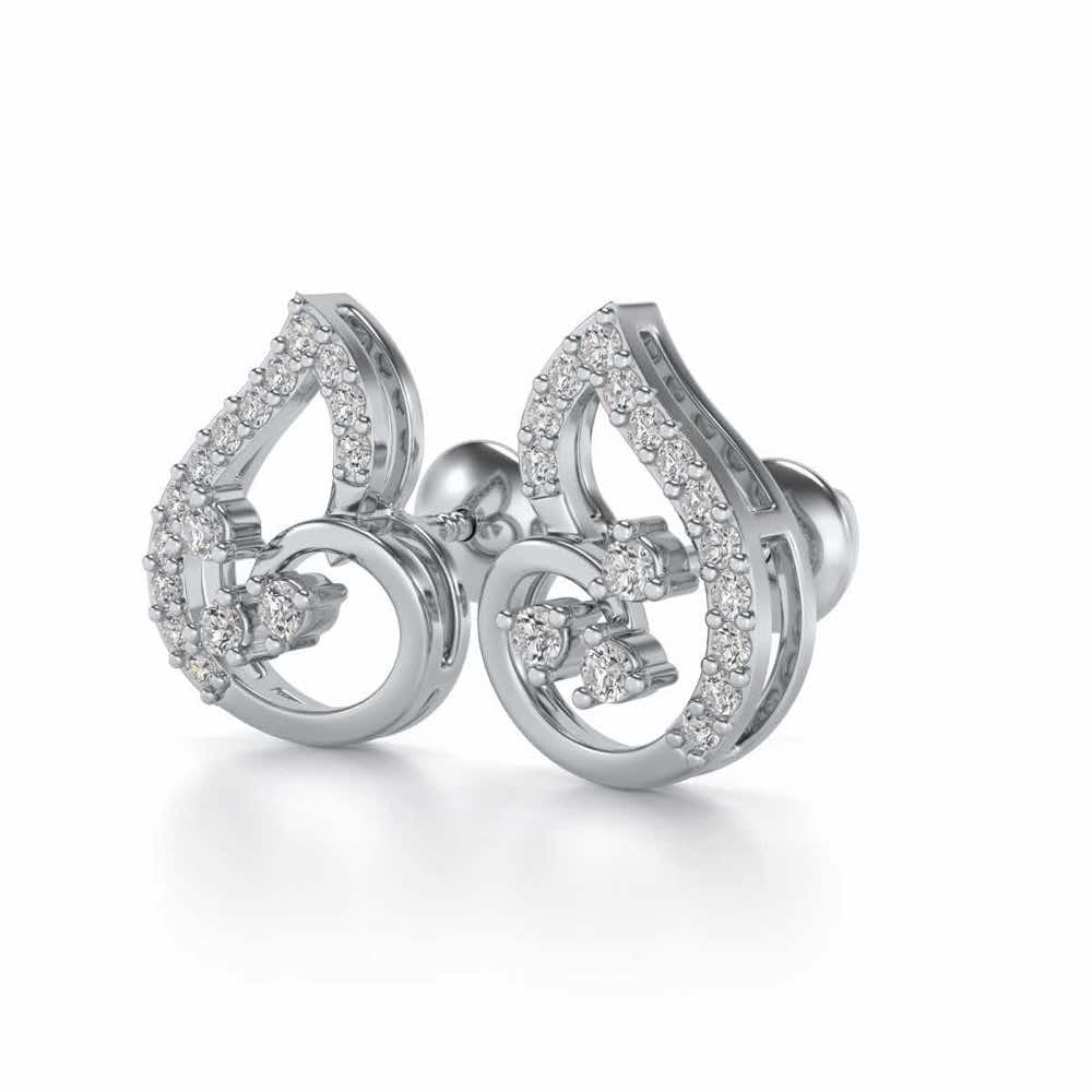 Luck Magic Silver Studs - White Gold - Image 3