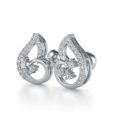 Luck Magic Silver Studs - White Gold - Image 3