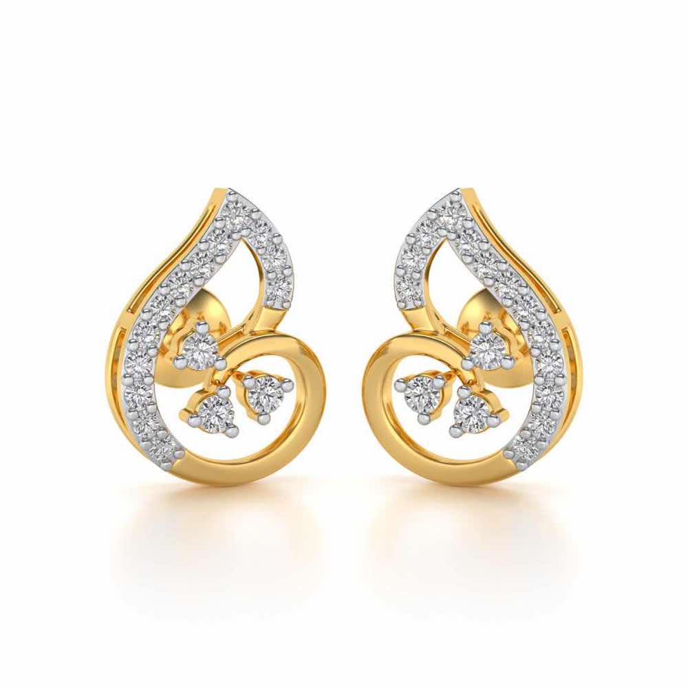 Luck Magic Silver Studs - Yellow Gold - Image 1