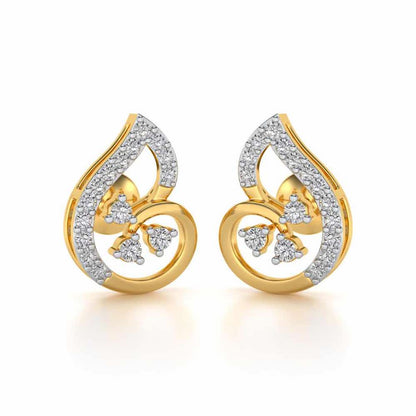 Luck Magic Silver Studs - Yellow Gold - Image 1