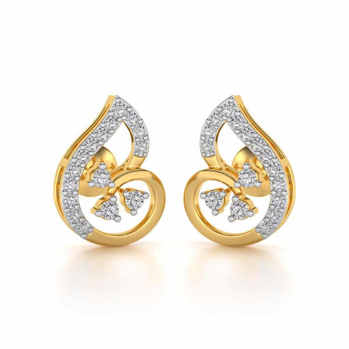 Luck Magic Silver Studs - Yellow Gold - Image 1