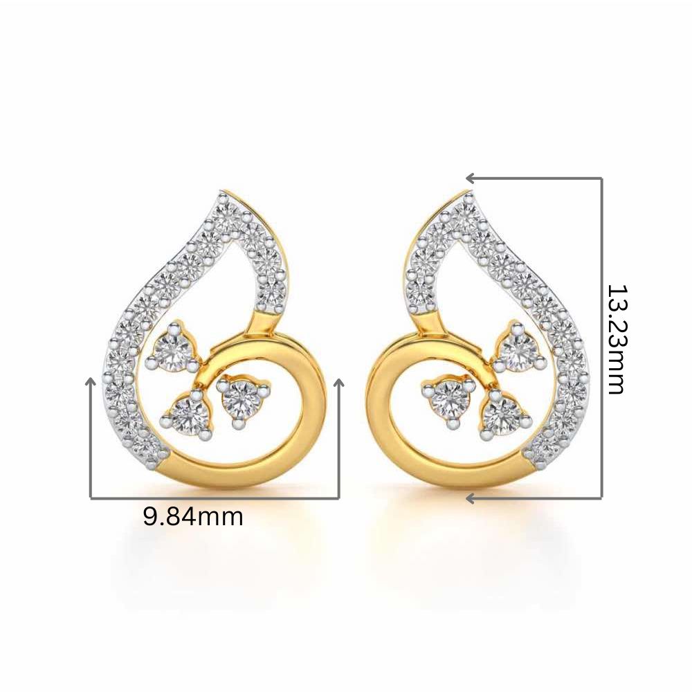 Luck Magic Silver Studs - Yellow Gold - Image 2