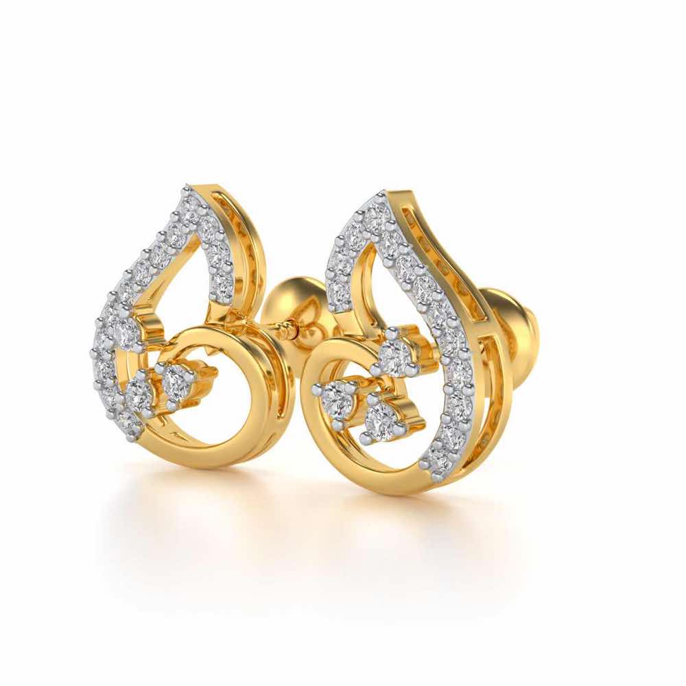 Luck Magic Silver Studs - Yellow Gold - Image 3