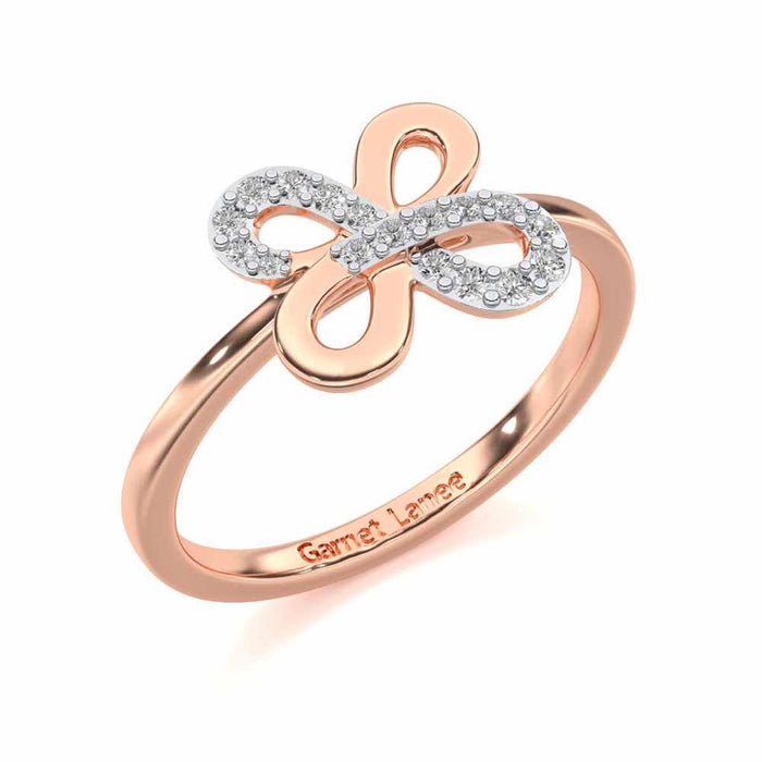 Luck Petal Silver Ring - Rose Gold - Image 1