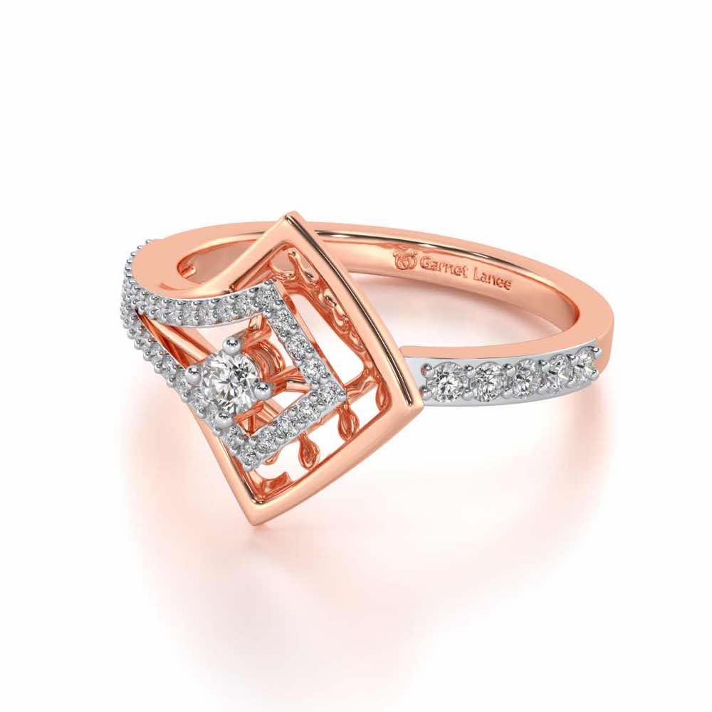 Arrow Eye Silver Ring - Rose Gold - Image 2