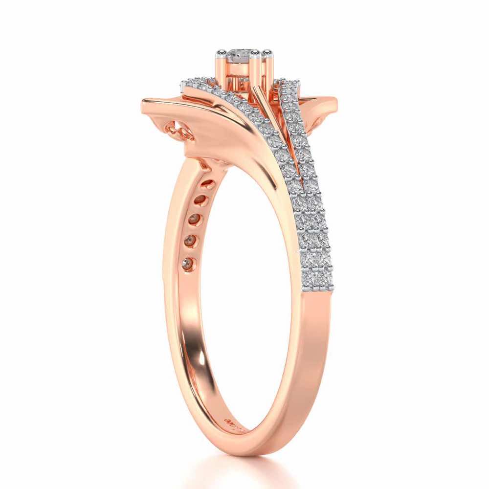 Arrow Eye Silver Ring - Rose Gold - Image 3