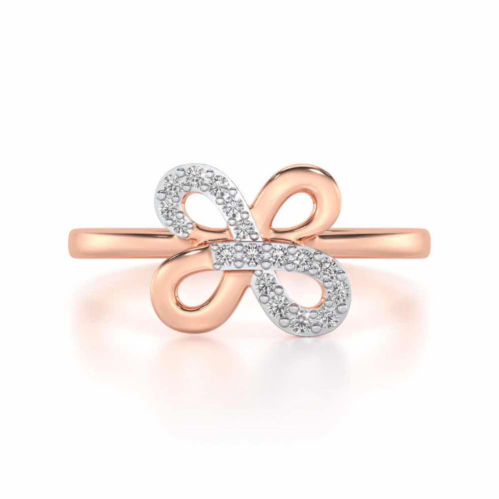 Luck Petal Silver Ring - Rose Gold - Image 4