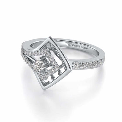 Arrow Eye Silver Ring - White Gold - Image 2