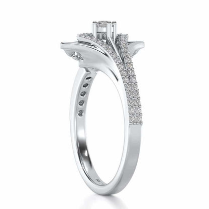 Arrow Eye Silver Ring - White Gold - Image 3