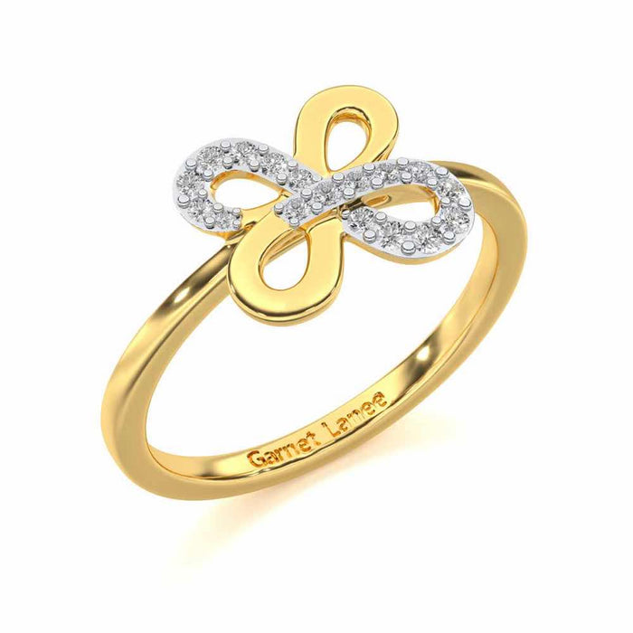 Luck Petal Silver Ring - Yellow Gold - Image 1