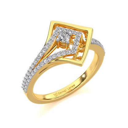Arrow Eye Silver Ring - Yellow Gold - Image 1