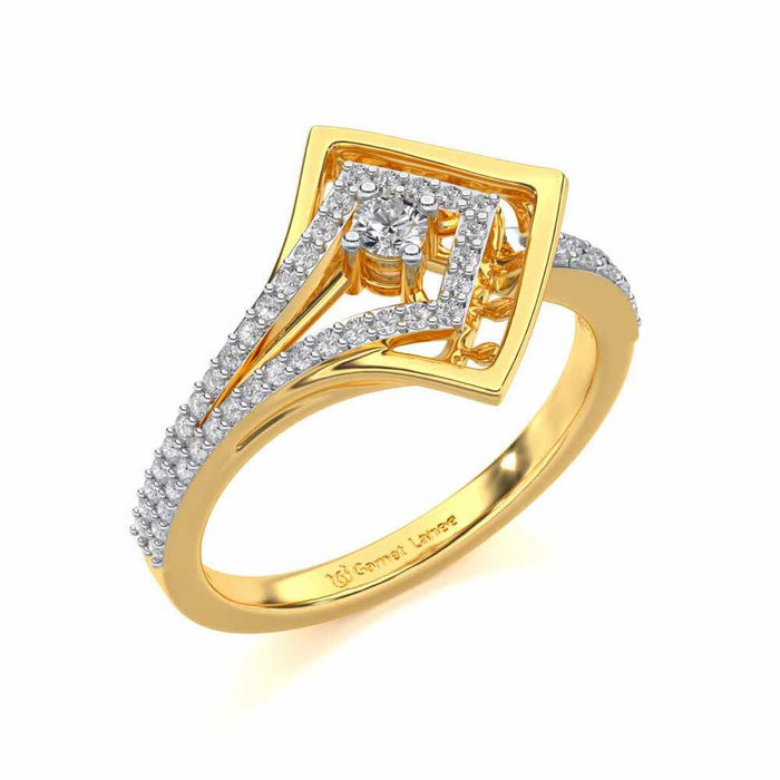 Arrow Eye Silver Ring - Yellow Gold - Image 1