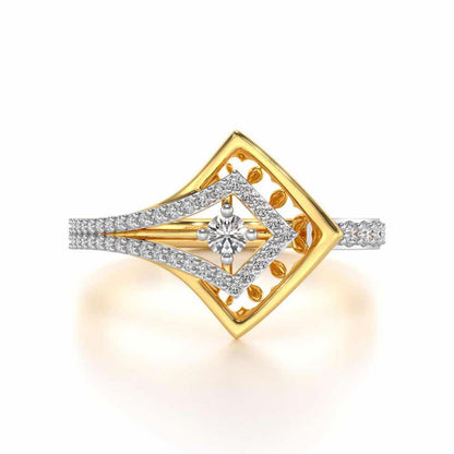 Arrow Eye Silver Ring - Yellow Gold - Image 4