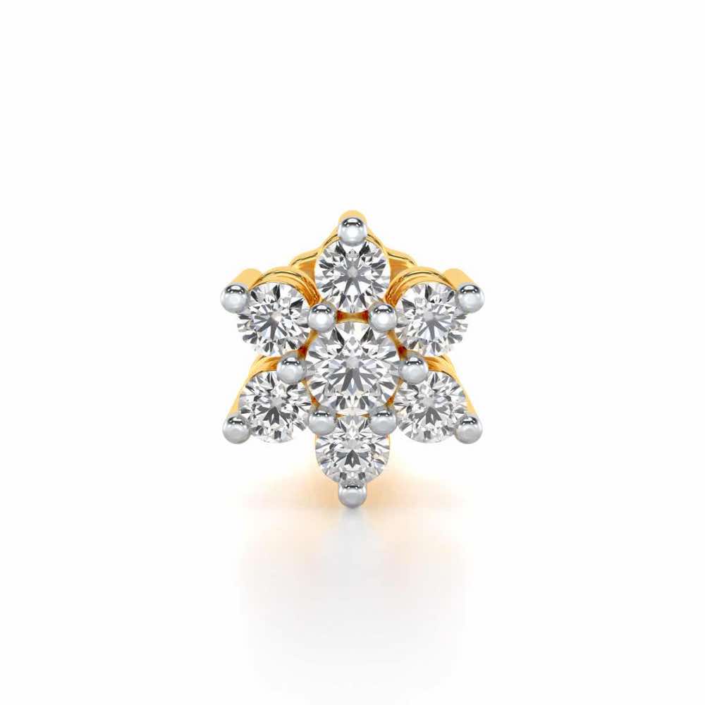 Lucky Flower Silver Nosepin