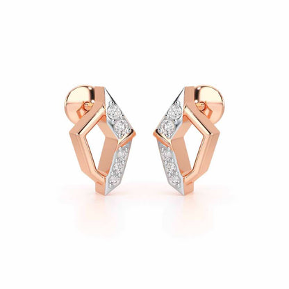 Lumina Silver Earrings - Rose Gold - Image 1