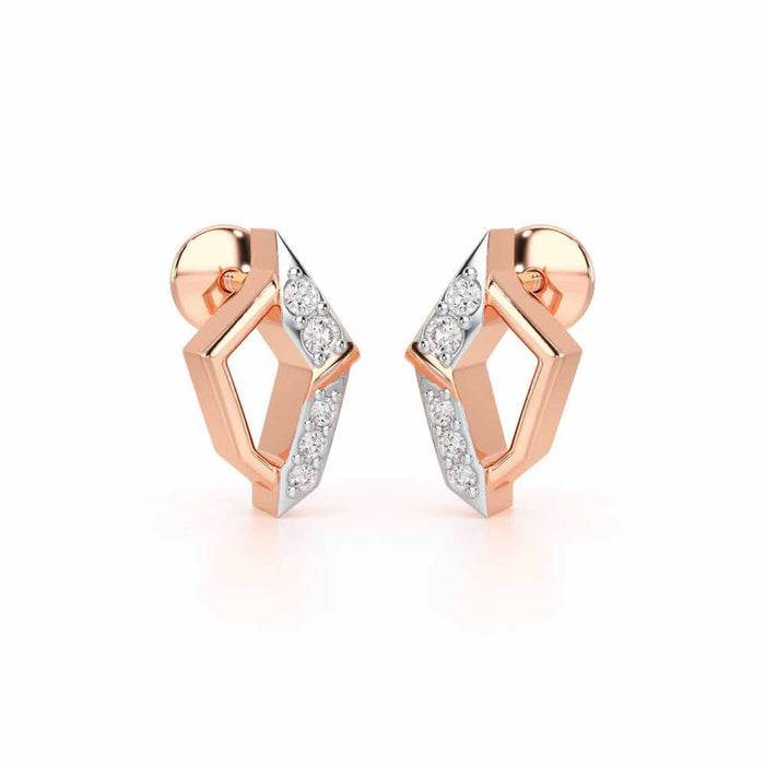 Lumina Silver Earrings - Rose Gold - Image 1