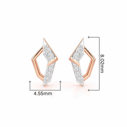 Lumina Silver Earrings - Rose Gold - Image 2