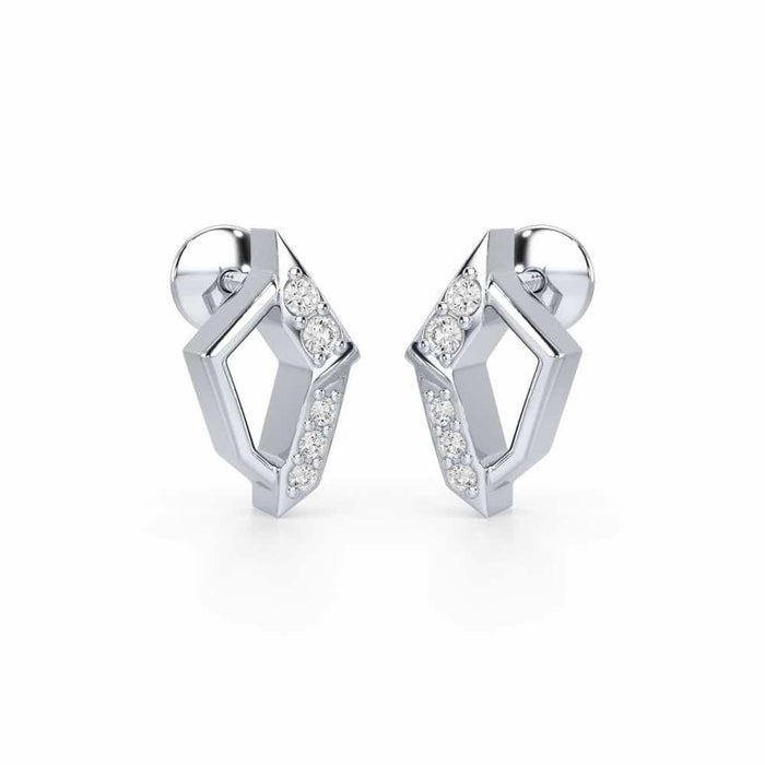 Lumina Silver Earrings - White Gold - Image 1
