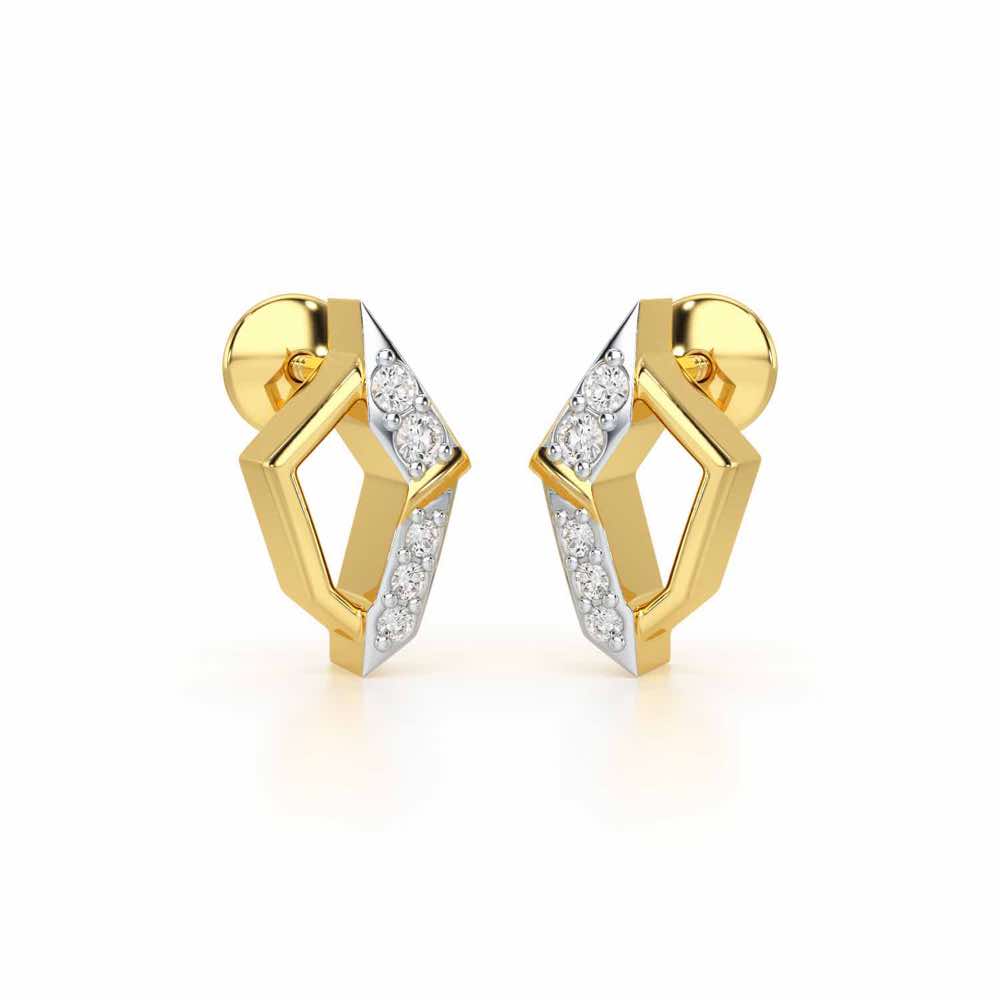 Lumina Silver Earrings - Yellow Gold - Image 1