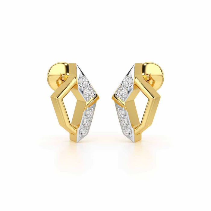 Lumina Silver Earrings - Yellow Gold - Image 1