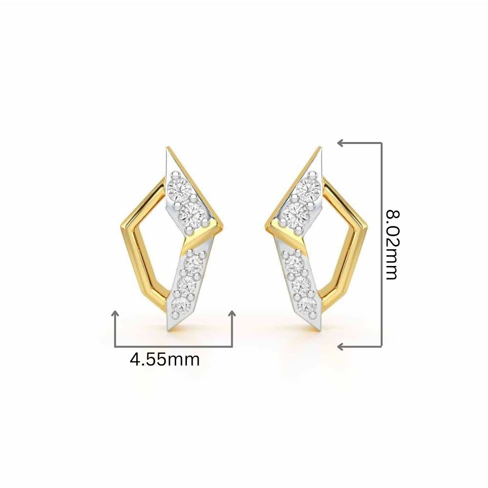 Lumina Silver Earrings - Yellow Gold - Image 2