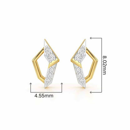 Lumina Silver Earrings - Yellow Gold - Image 2