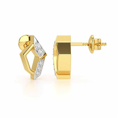 Lumina Silver Earrings - Yellow Gold - Image 4