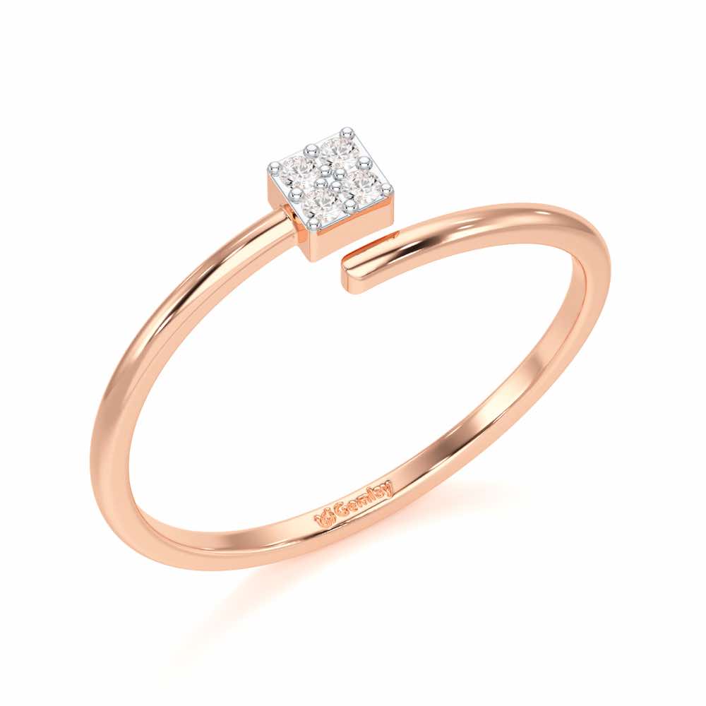 Luminance Silver Ring - Rose Gold - Image 1