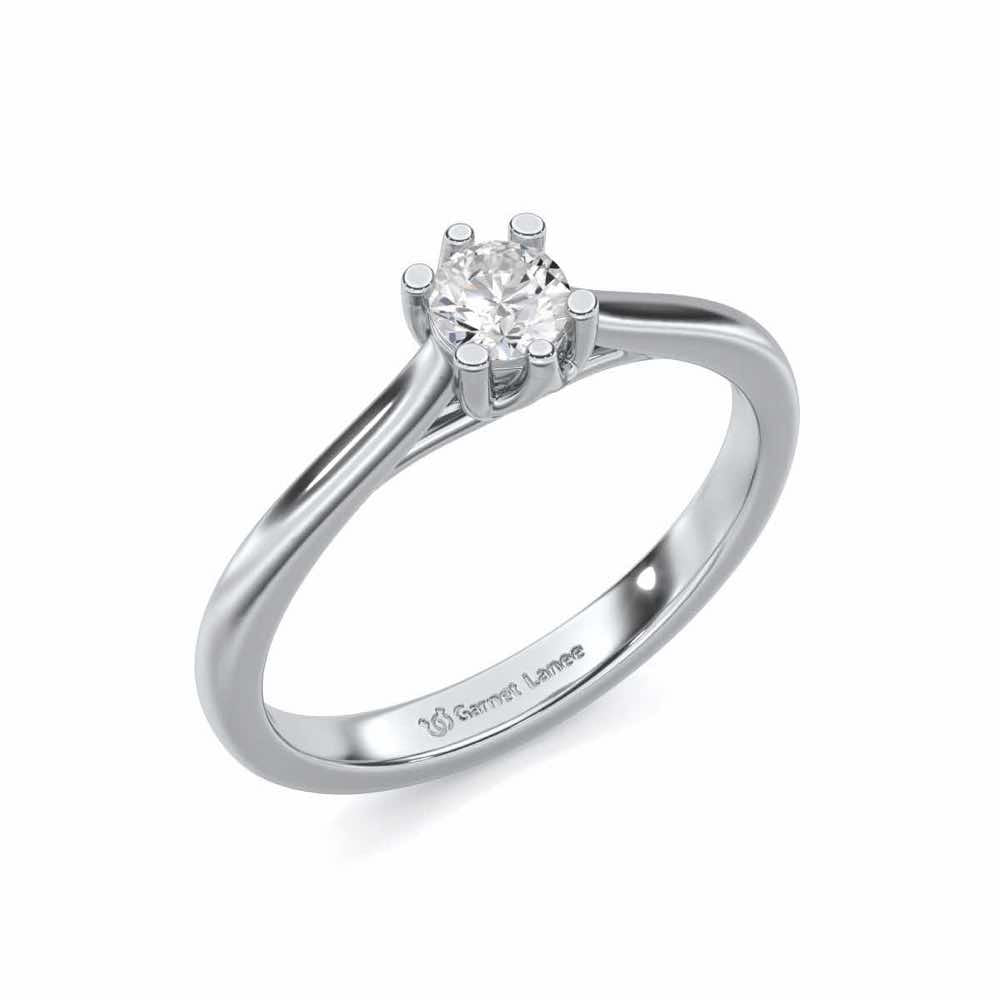 Luminary Emblem Women Solitaire Ring - White Gold - Image 1