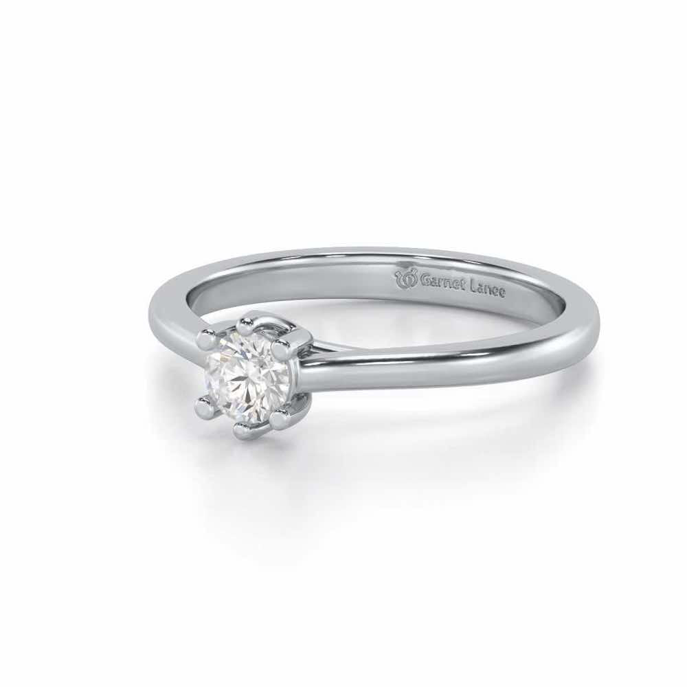 Luminary Emblem Women Solitaire Ring - White Gold - Image 2