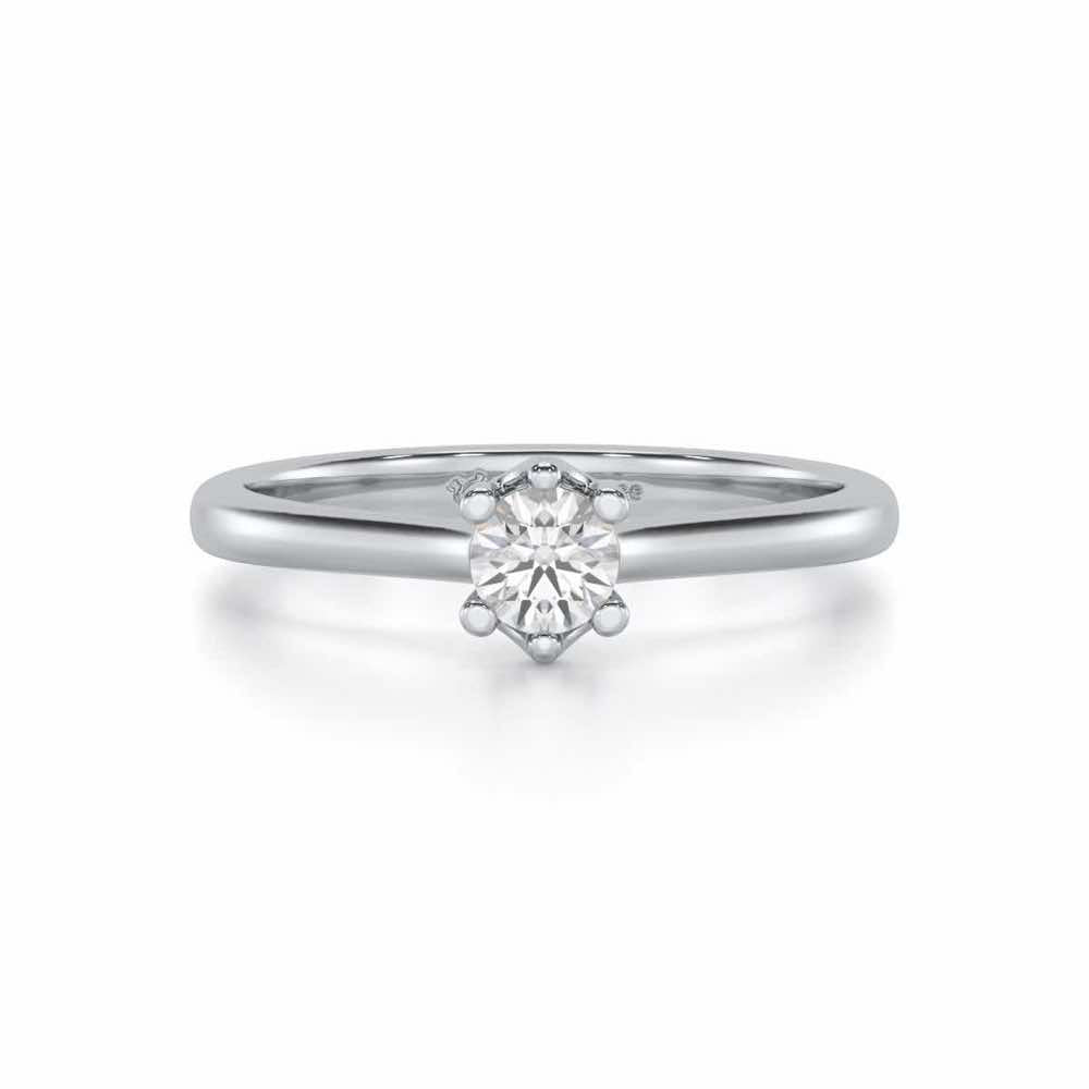 Luminary Emblem Women Solitaire Ring - White Gold - Image 4