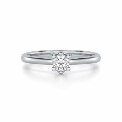 Luminary Emblem Women Solitaire Ring - White Gold - Image 4