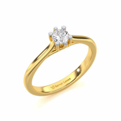 Luminary Emblem Women Solitaire Ring - Yellow Gold - Image 1