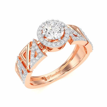 Luminescent Elegance Solitaire Ring - Rose Gold - Image 1