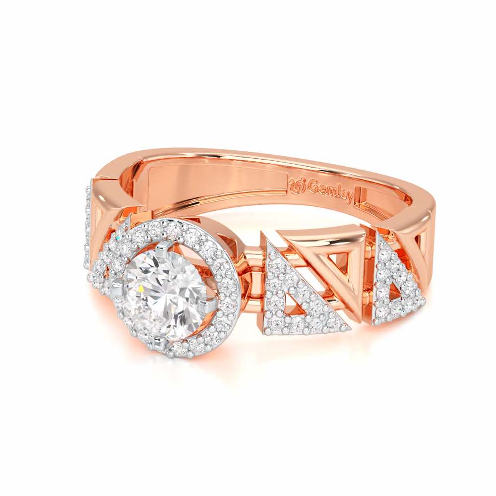 Luminescent Elegance Solitaire Ring - Rose Gold - Image 2