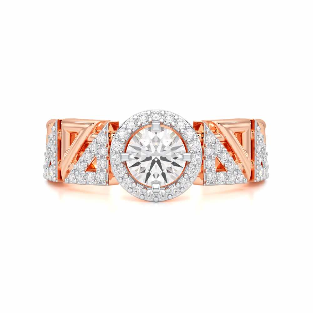 Luminescent Elegance Solitaire Ring - Rose Gold - Image 4